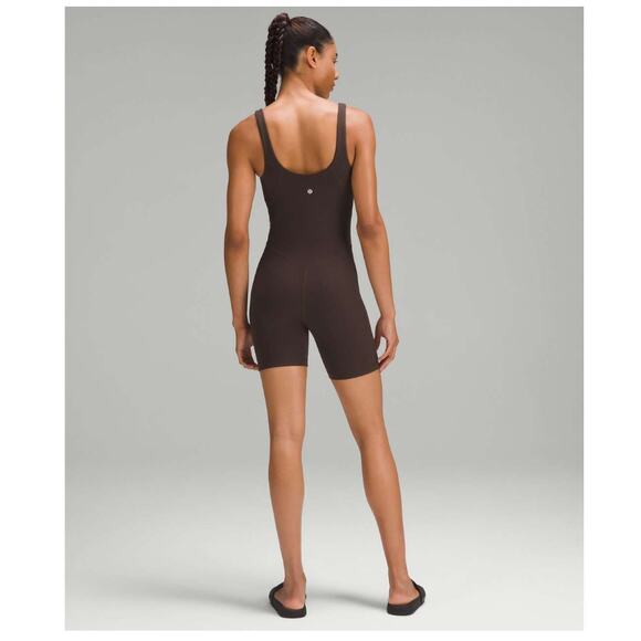 Lululemon Align Bodysuit Shorts 6" Espresso One Piece New With Tags - Picture 3 of 9